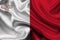 High detailed flag of Malta. National Malta flag. Europe. 3D illustration