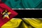 High detailed flag of Mozambique. National Mozambique flag. Africa. 3D illustration