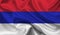 High detailed flag of Republic of Srpska. National Republic of Srpska flag. 3D illustration