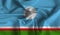 High detailed flag of Sakha Republic. National Sakha Republic flag. 3D illustration