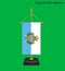 High detailed flag of San Marino. National San Marino flag. Europe. 3D illustration