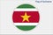 High detailed flag of Suriname. National Suriname flag. South America. 3D illustration