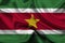High detailed flag of Suriname. National Suriname flag. South America. 3D illustration