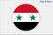 High detailed flag of Syria. National Syria flag. Asia. 3D illustration