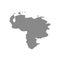 High detailed gray vector map â€“ Venezuela