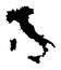 High detailed map - Italy silhouette.