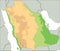 High detailed Saudi Arabia physical map.