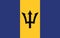 High detailed vector flag of Barbados