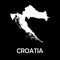 High detailed vector map with counties/regions/states - Croatia
