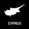 High detailed vector map - Cyprus Europe mainland. Vector illustration.