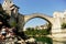 High diving into Neretva river in Mostar