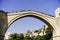 High diving into Neretva river in Mostar