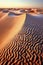 High dunes in the desert stretching beyond the horizon. Generative AI