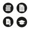 High education glyph icons set