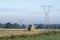 High electricity poles in rural scenics.