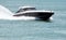 High-End Cabin Cruiser Speeding on the Forida Intra-Coastal Waterway