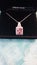 High End Designer Pink & Clear Simulated Diamond set in Sterling Silver Necklace