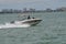 High-end motor boat on the Florida Intra-Coastal Waterway