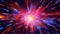 High-energy particles explosion. Star explosion with particles. Star warp and Wormhole. Ai Generated