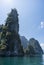 High epic limestone cliffs at Cheow Lan lake, Khao Sok National Park, Suratthani, Thailand.