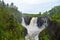 High Falls of the Pigeon River in Grand Portage, Minnesota, USA is a transnational river waterfalls