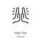 high five icon vector from teamwork collection. Thin line high five outline icon vector illustration. Linear symbol for use on web