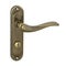 High-gloss bronze doorknob with design elements