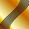 High grade gold metal background with silver swirls