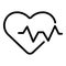 High heart rate icon outline vector. Beat pulse