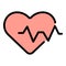 High heart rate icon vector flat