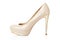 High heel beige elegant shoe