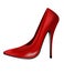High heel red shoe