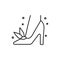 High heel, shoe, foot icon. Simple line, outline vector elements of last day of carnival icons for ui and ux, website or mobile