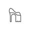 High heel shoe line icon