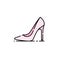 High heel shoes line icon