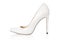 High heel white shoe on white