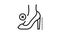 high heel woman shoe feet line icon animation