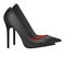 High heeled shoe stiletto pumps in black with pointed toes