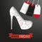 High Heels Ribbon Black Friday Price Stickers