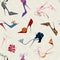 High heels seamless pattern