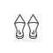 High heels shoes outline icon