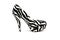 High heels shoes,zebra design