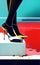 high heels woman footwear, generative ai illustration, these depiction is fictitious and generated