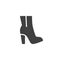 High Hill boot vector icon