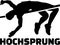 High Jump silhouette with word german