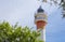 High lighthouse in El Rompido, Cartaya, Costa de la Luz, Huelva, Spain