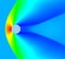 High mach number flow over cylinder. Pressure