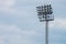 High Mast on a background of a cloudy sky