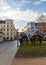 High metal constructions at green square in Gorlitz