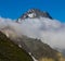 High mount top in dense clouds